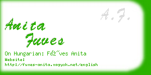 anita fuves business card